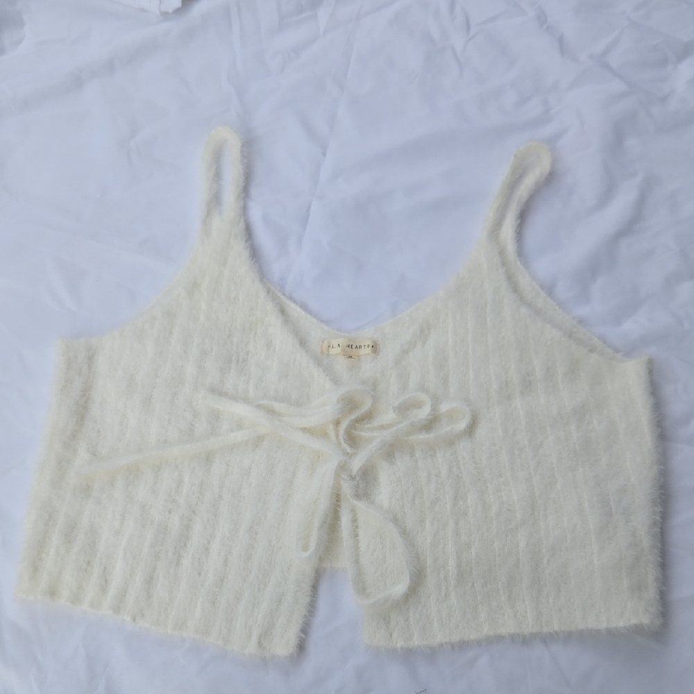 L. A. Hearts Soft Cream Knit Top